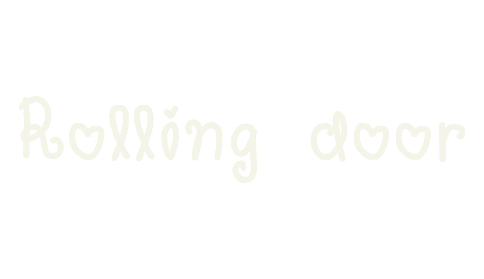 Rolling door, cute font preview