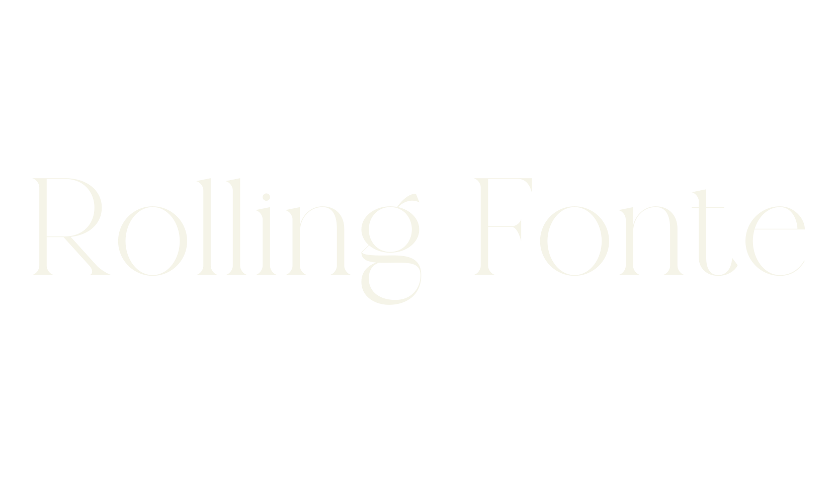 Rolling Fonte, cursive font preview