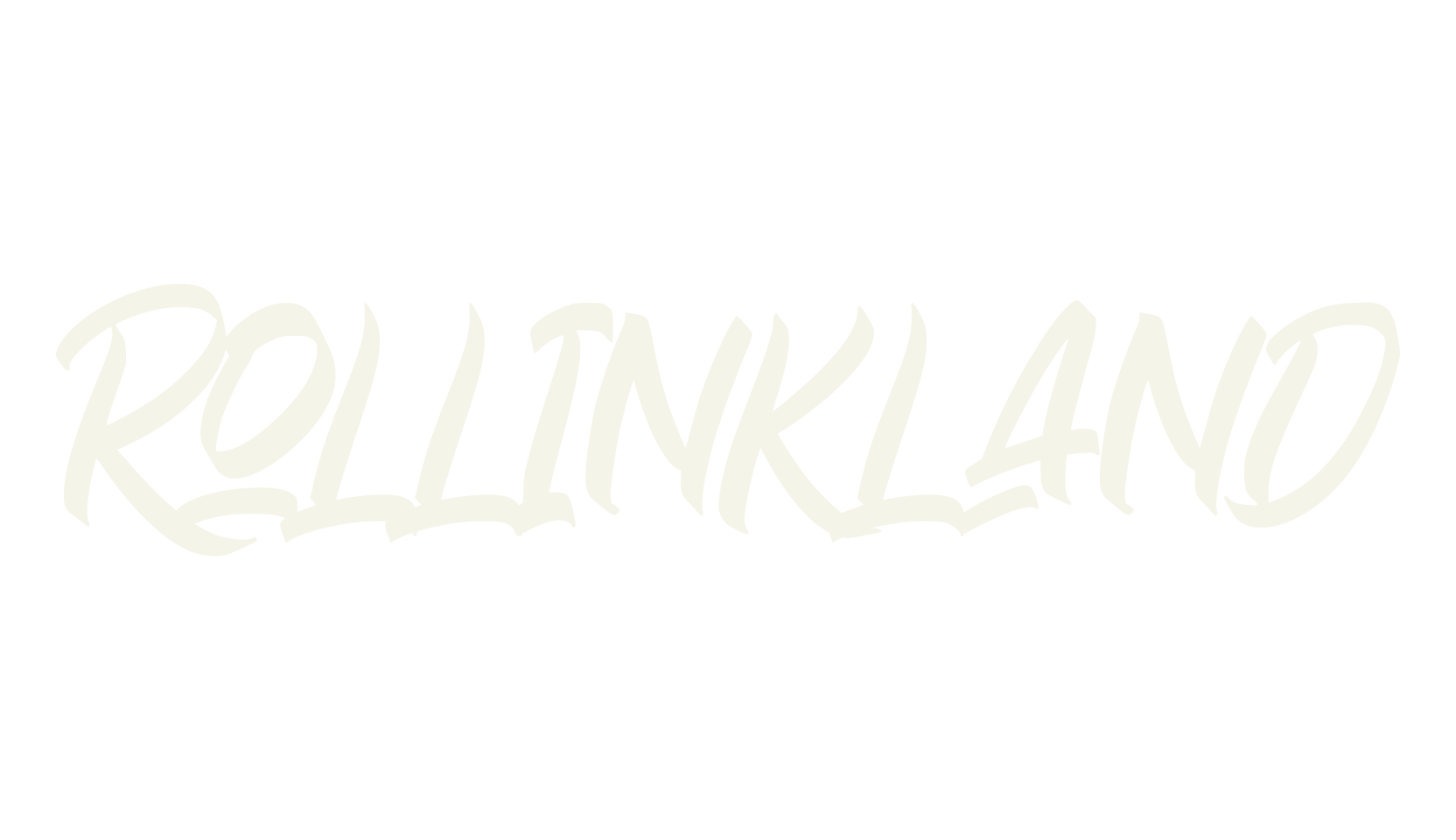 Rollinkland, handwritten font preview
