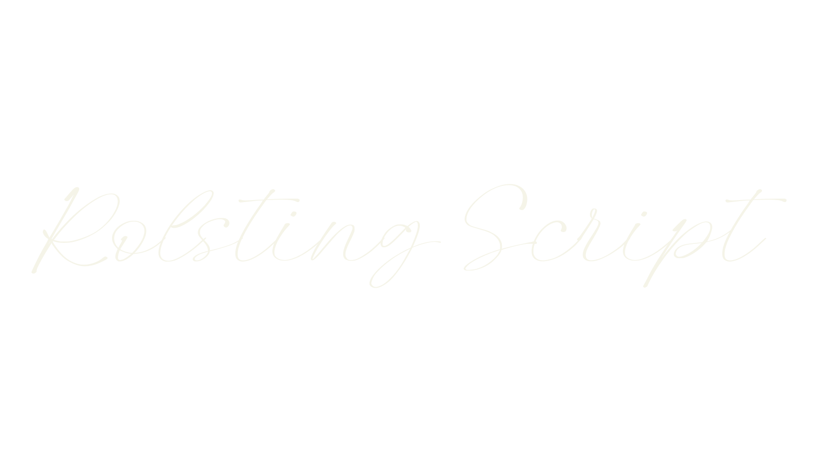 Rolsting Script, hand lettering font preview