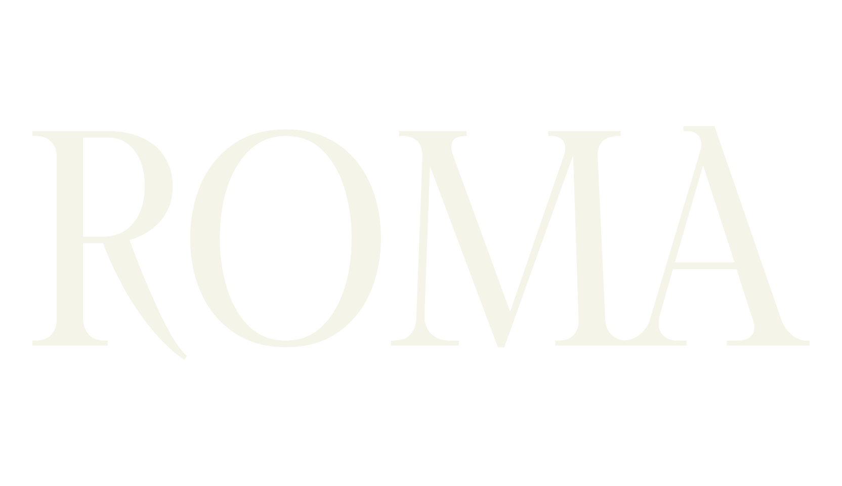 ROMA, serif font preview