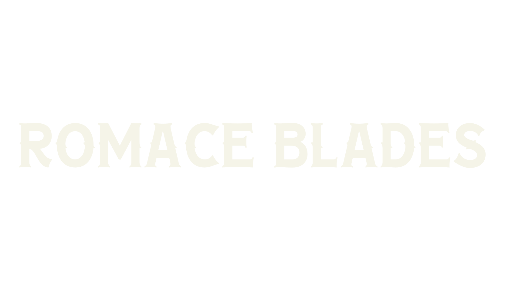 ROMACE BLADES, serif font preview