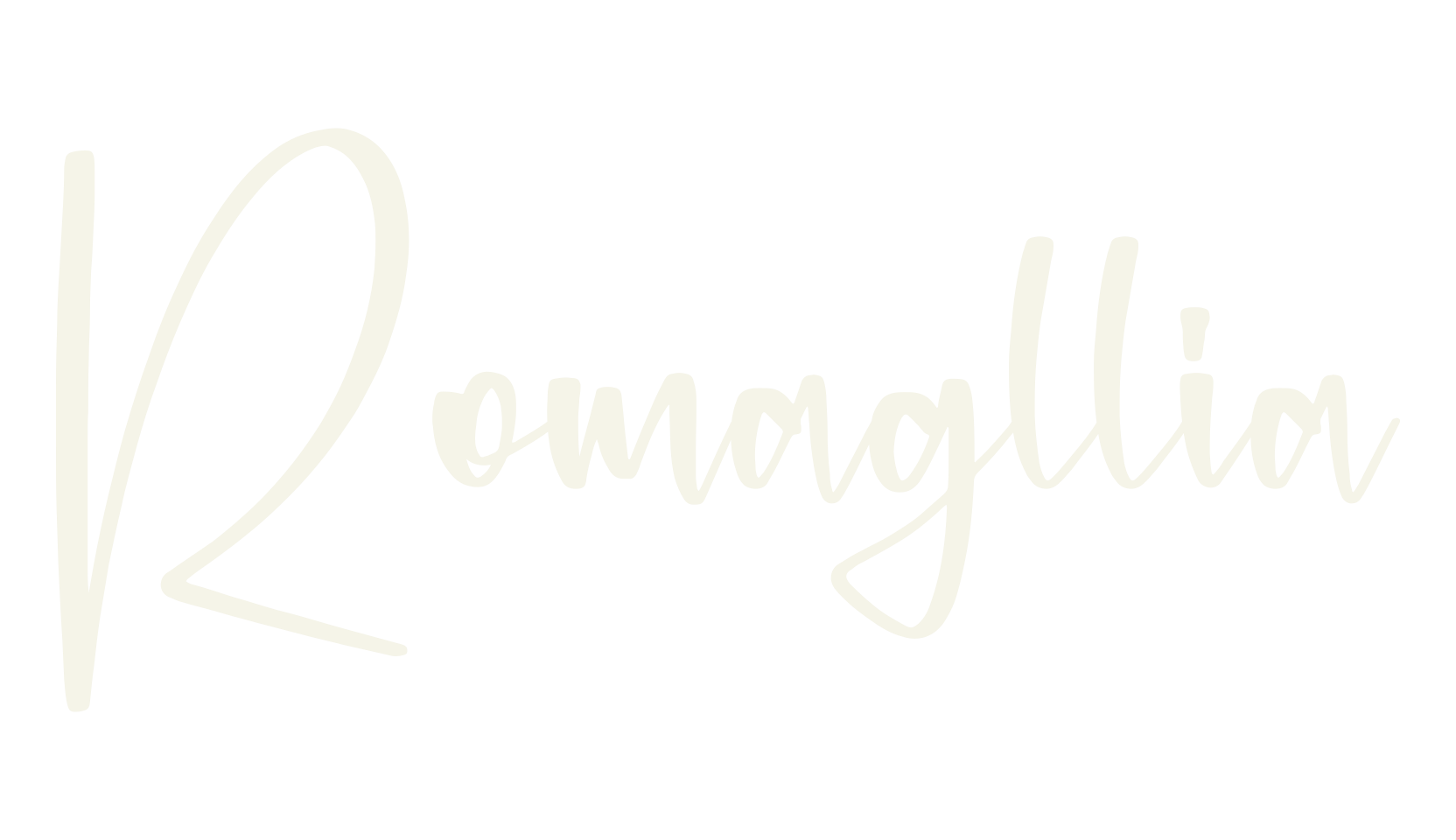 Romagllia, script font preview