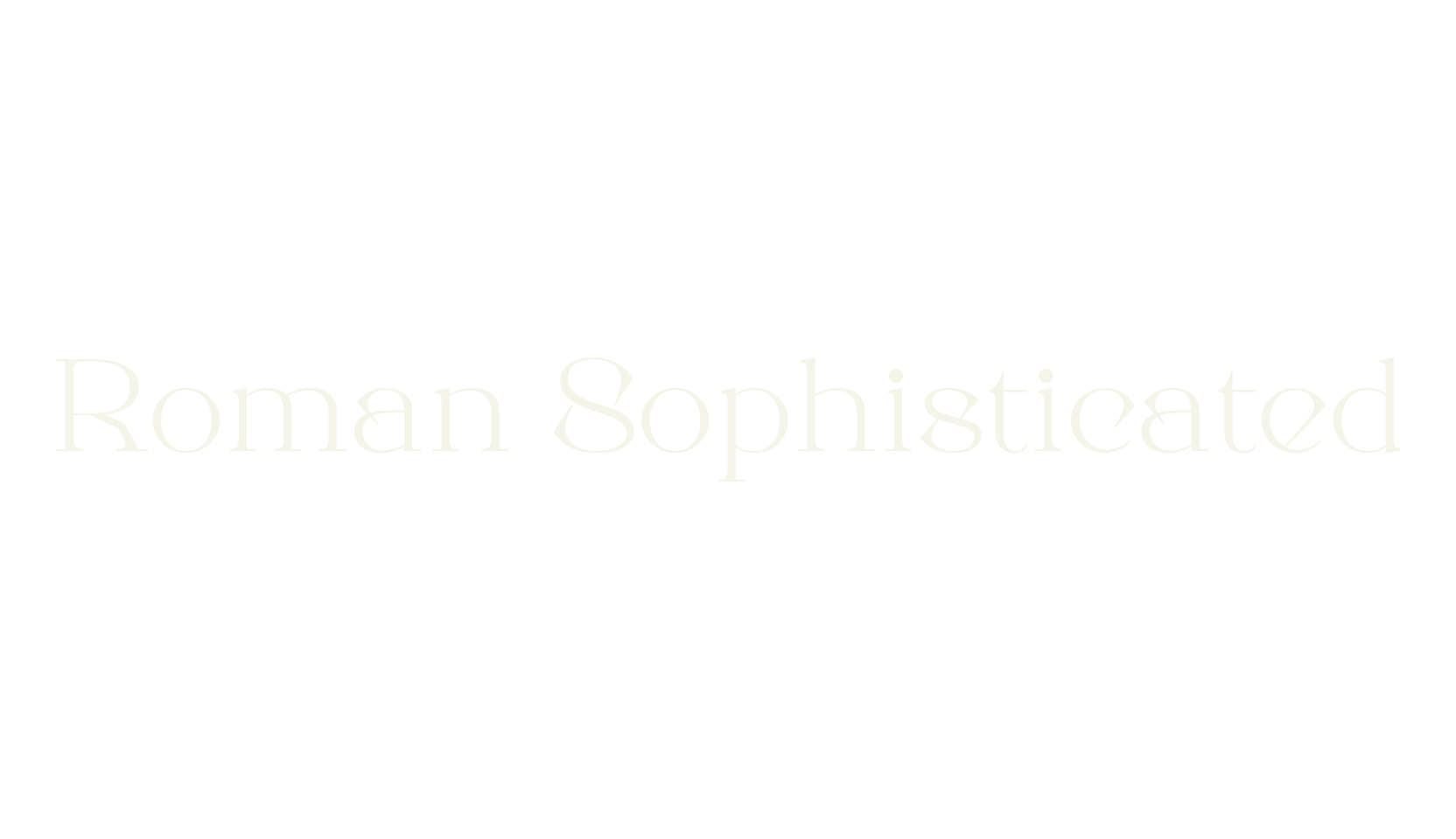 Roman Sophisticated, signature font preview