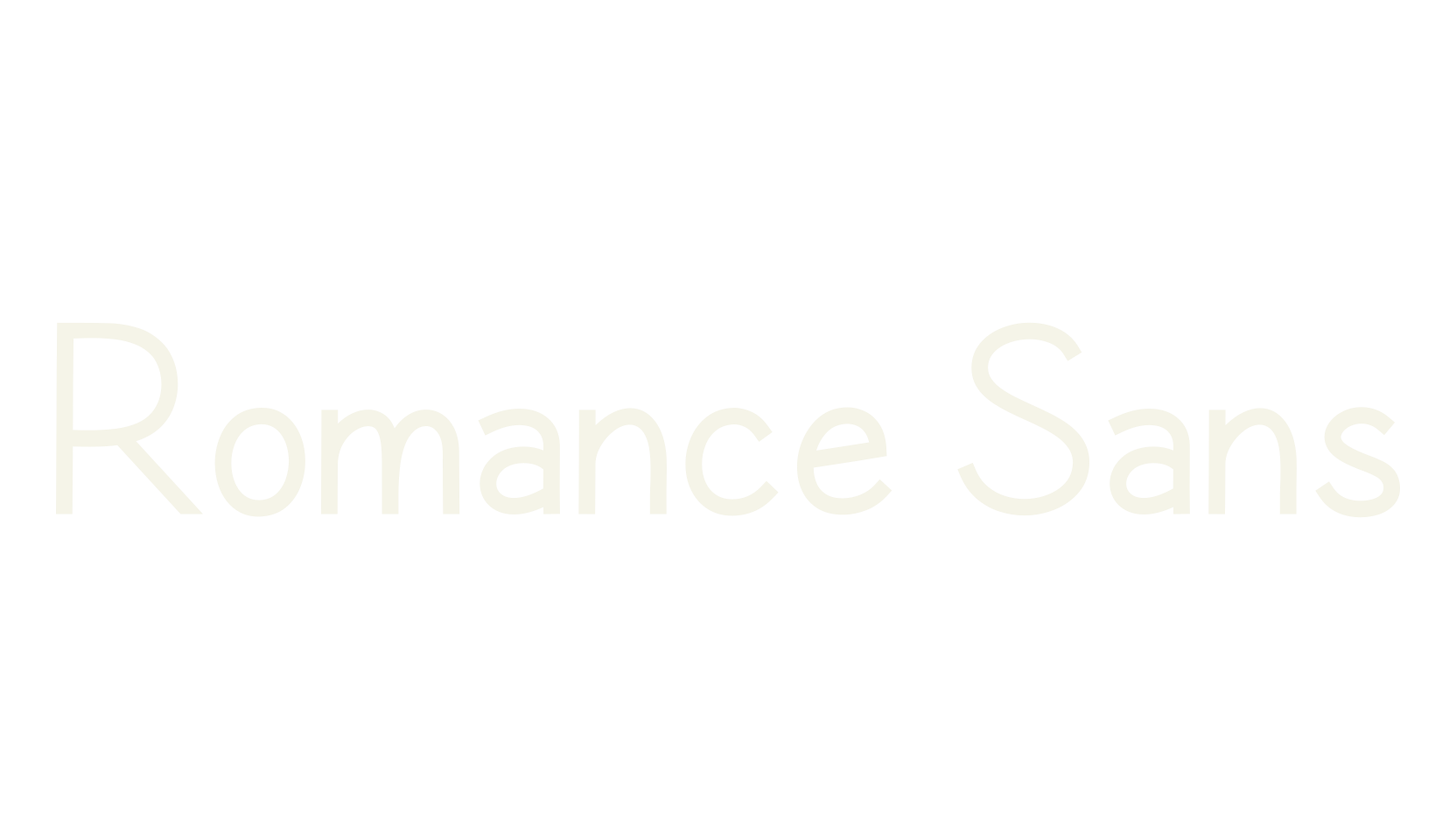 Romance Sans, sans serif font preview