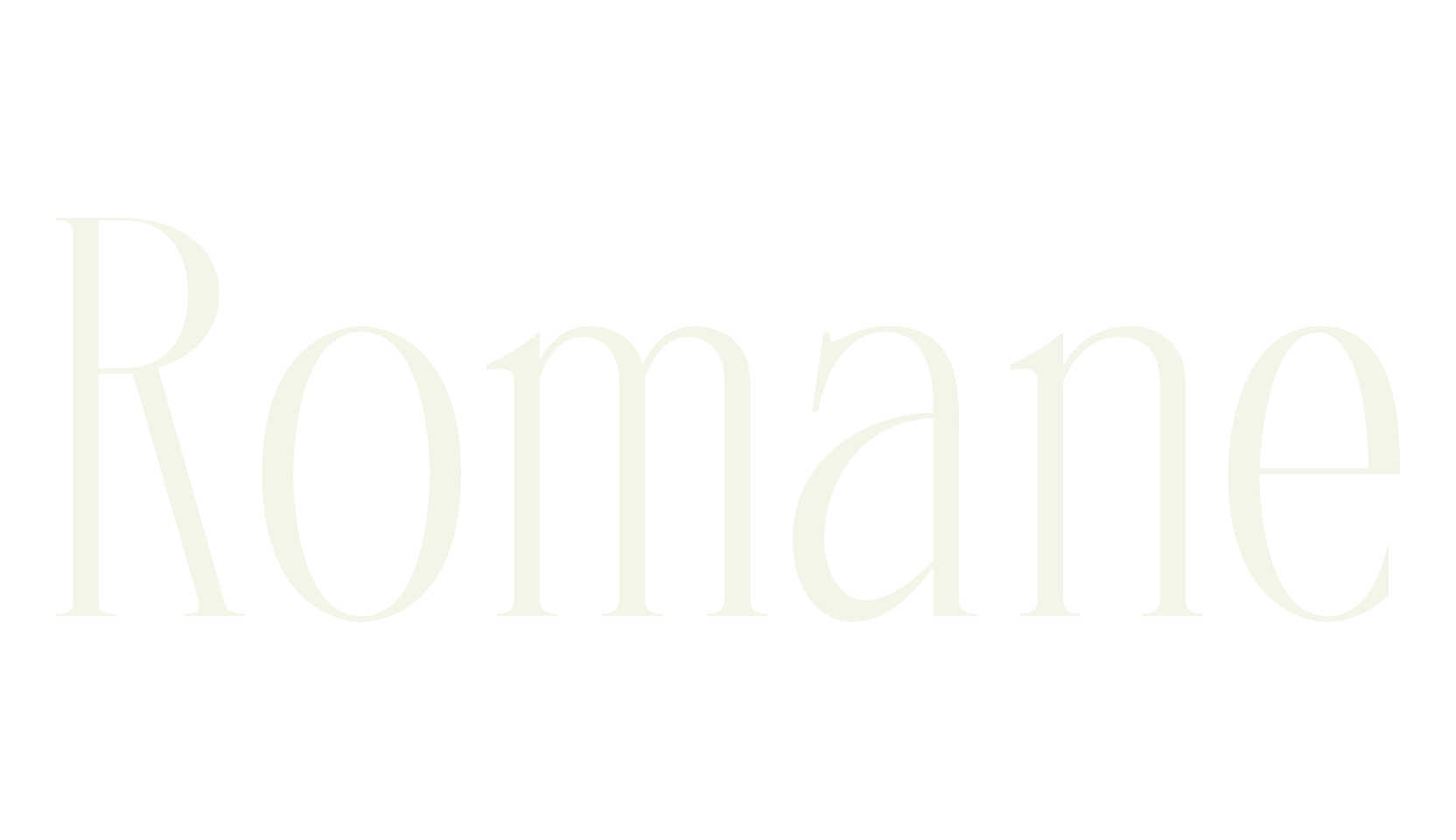 Romane, logo font preview