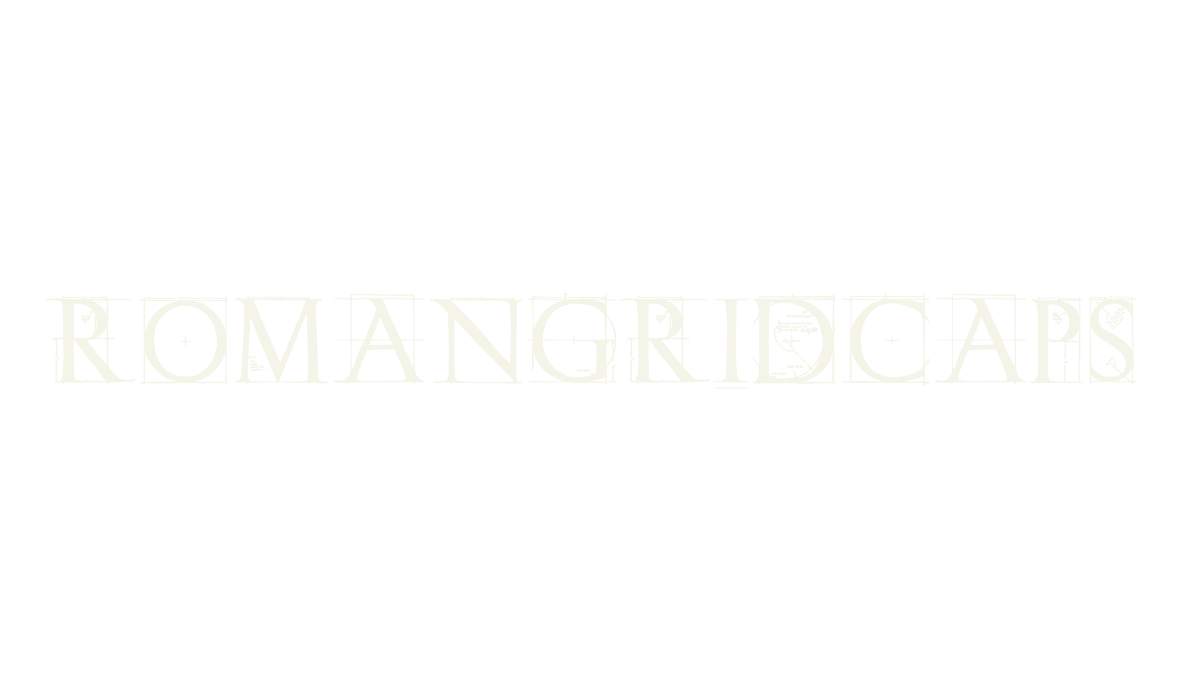 RomanGridCaps, display market font preview