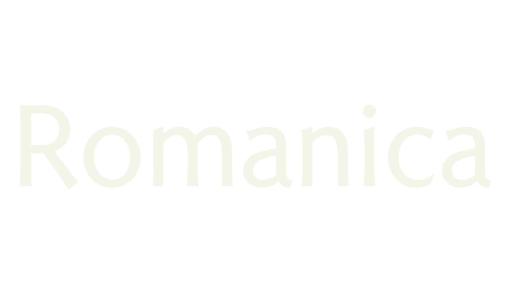 Romanica, roman font preview