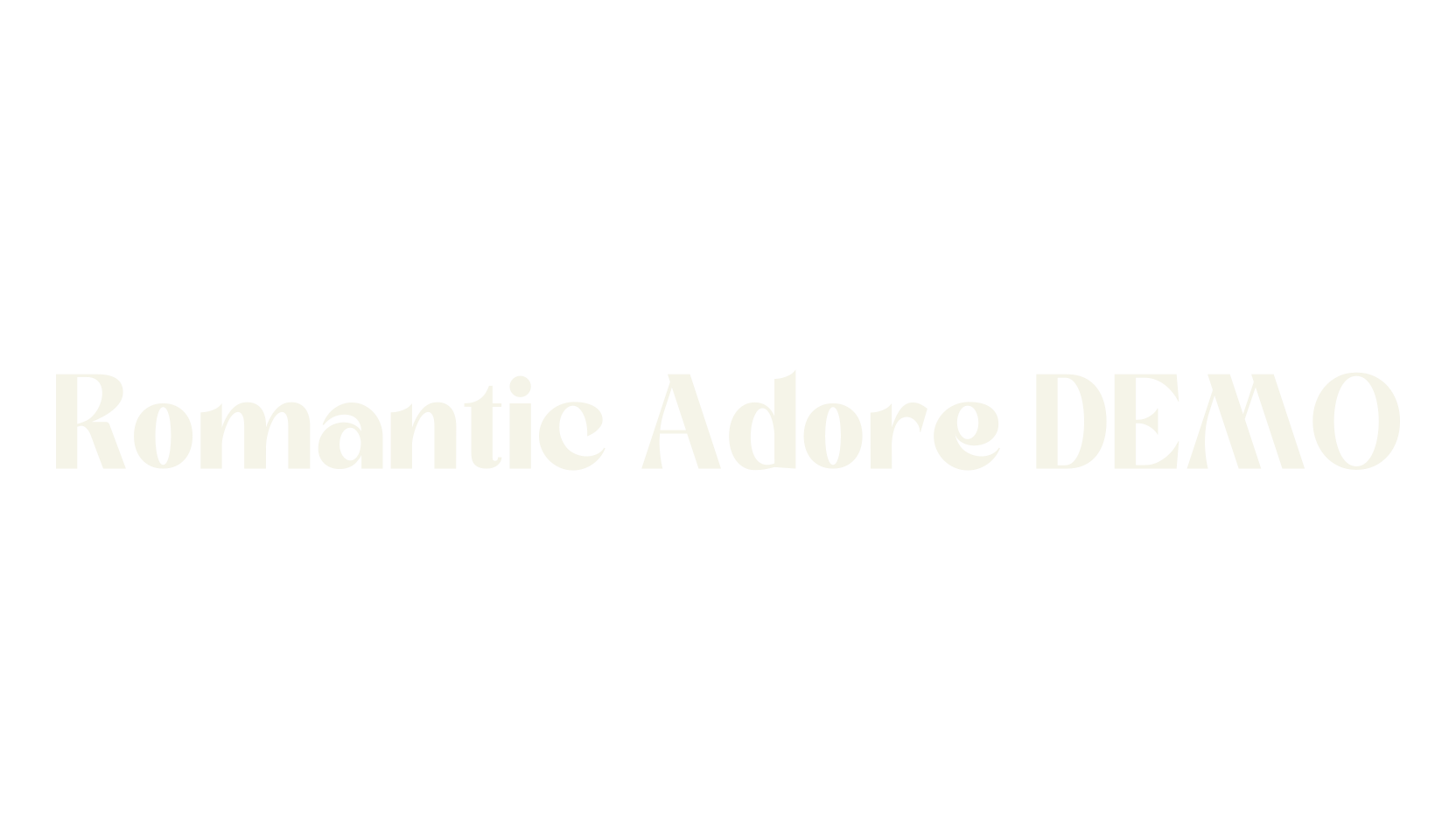 Romantic Adore DEMO, calligraphy font preview