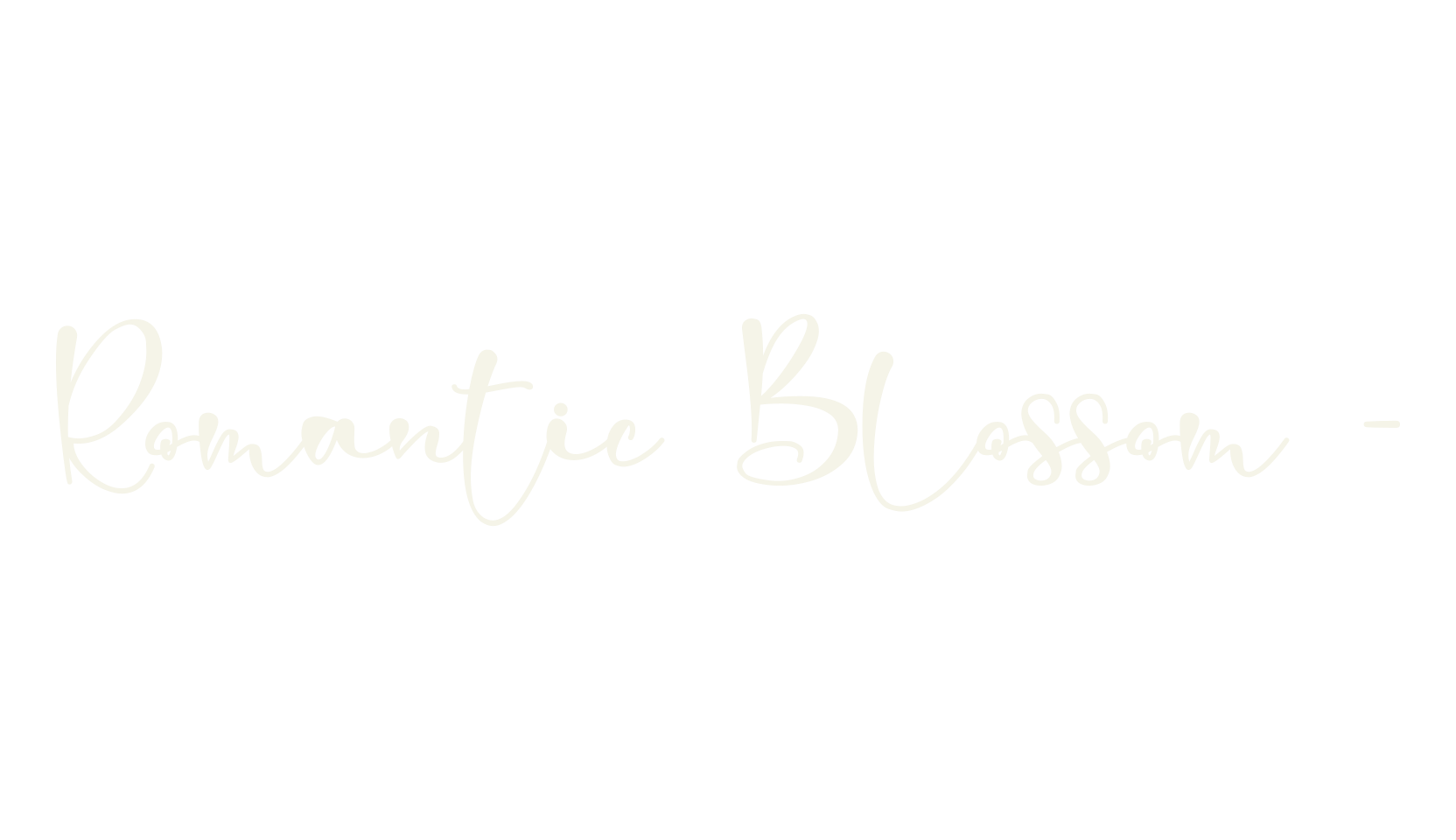 Romantic Blossom -, bold font preview