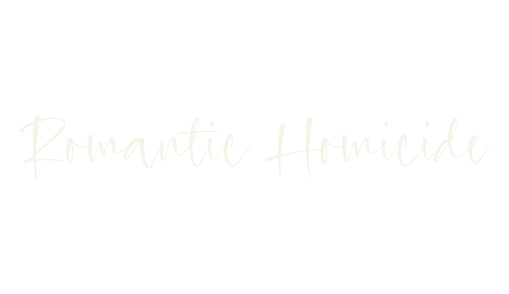 Romantic Homicide, calligraphy font preview