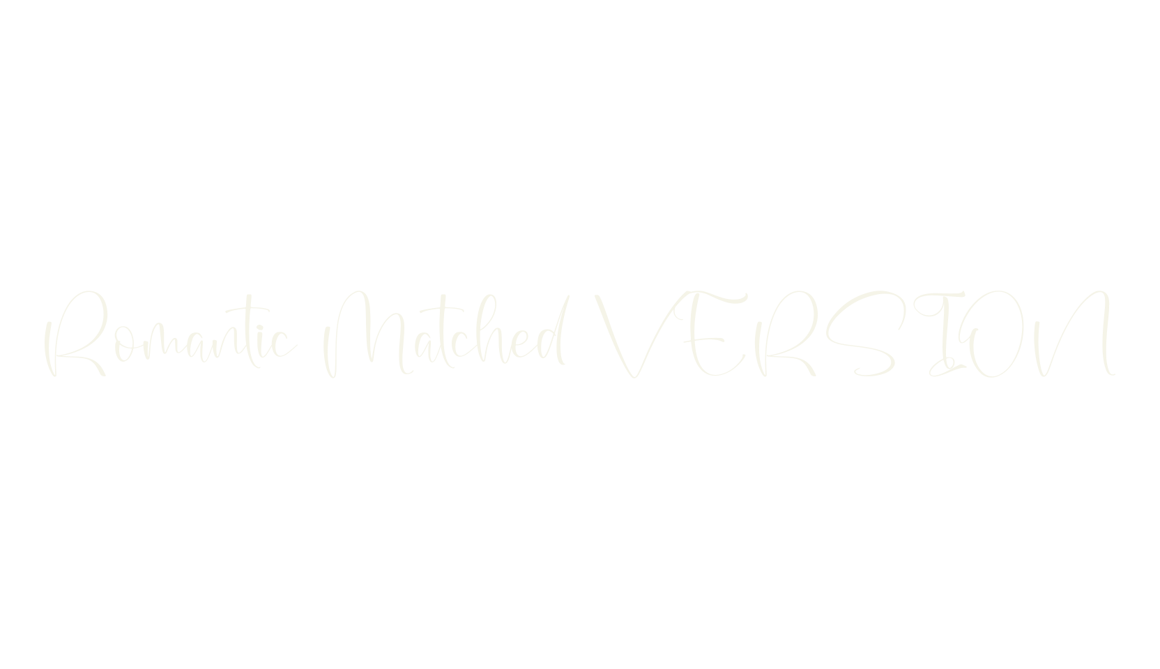 Romantic Matched VERSION, script font preview