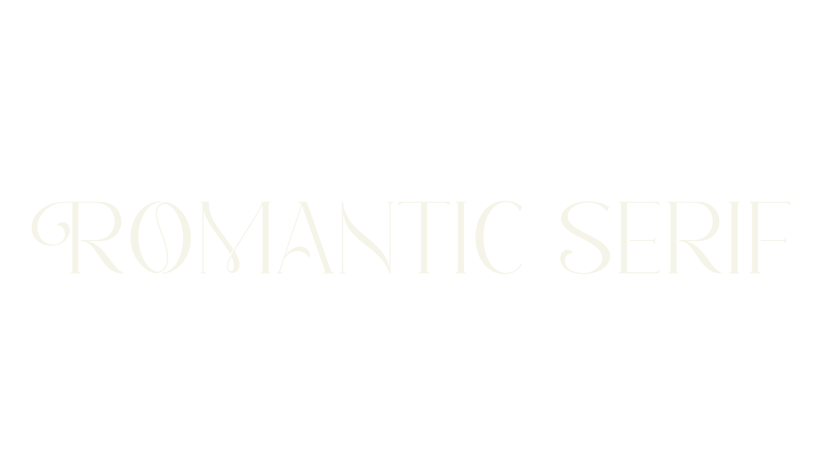 Romantic Serif, cursive font preview