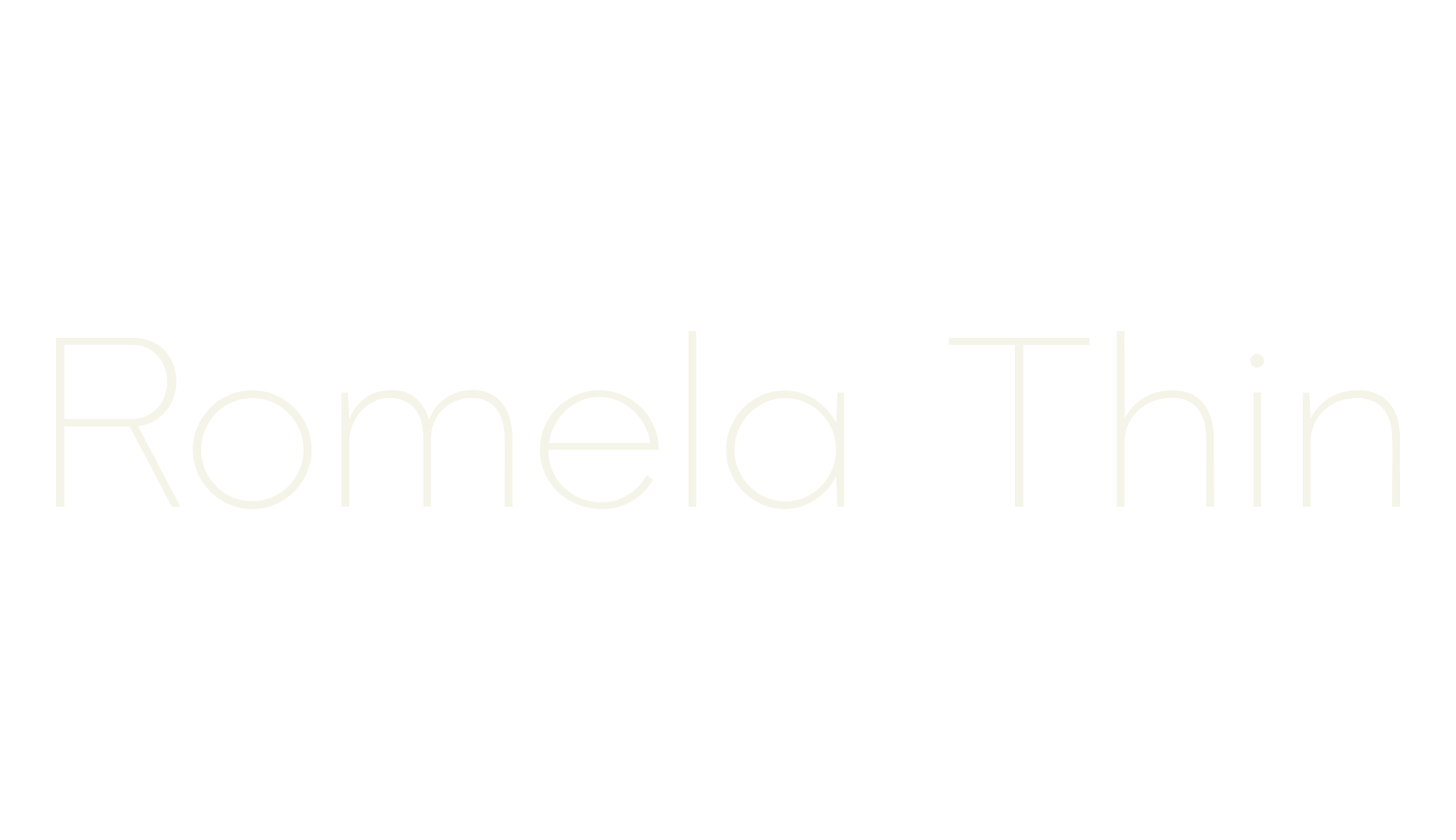 Romela Thin, sans serif font preview