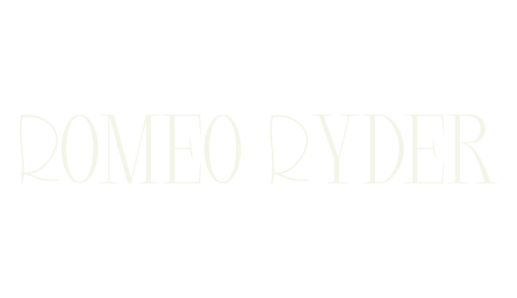 Romeo Ryder, creative font preview