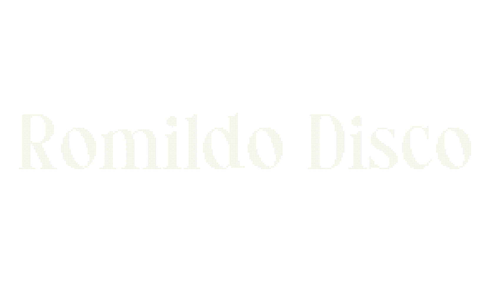 Romildo Disco, logo font preview