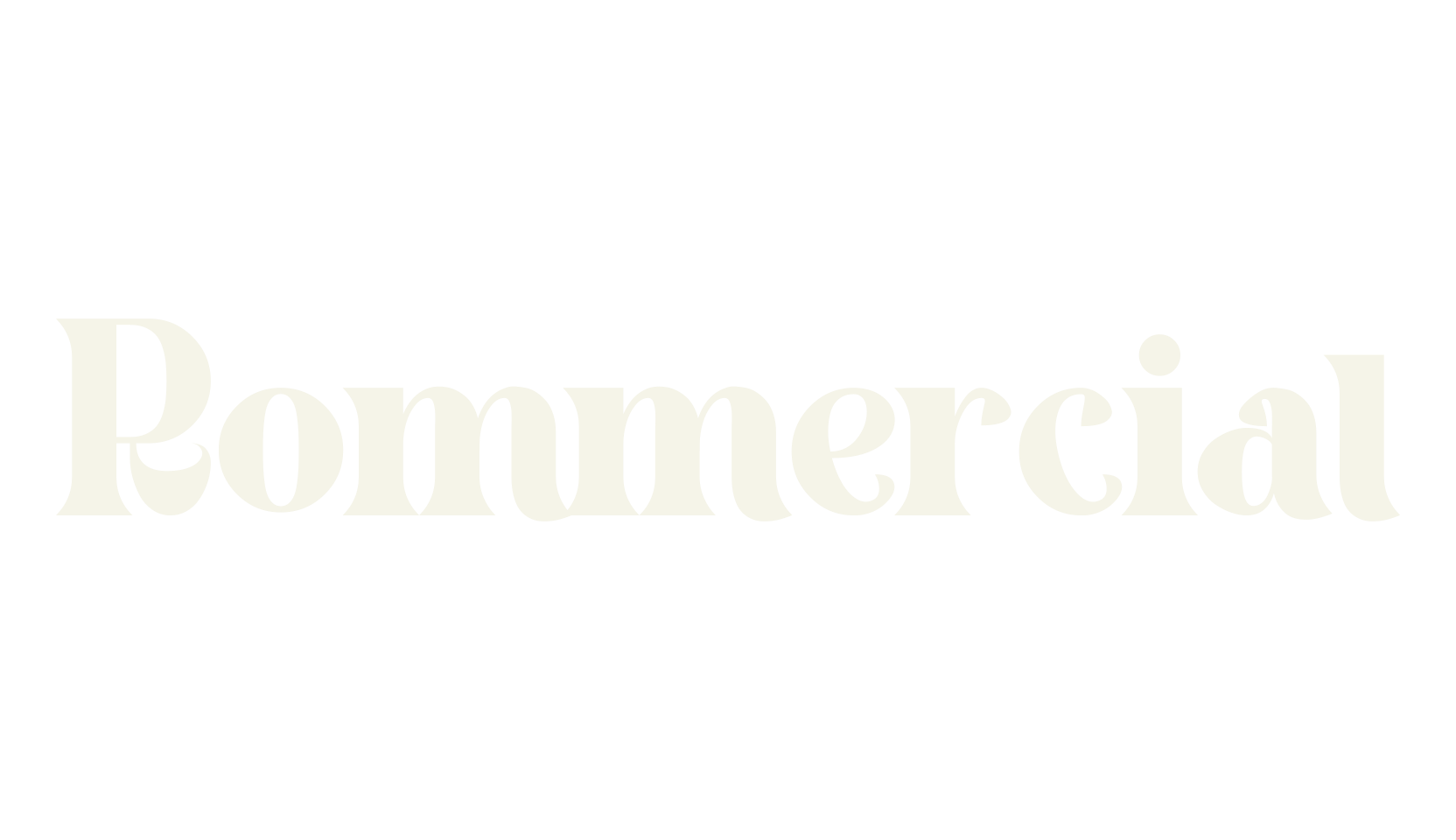 Rommercial, cafe font preview