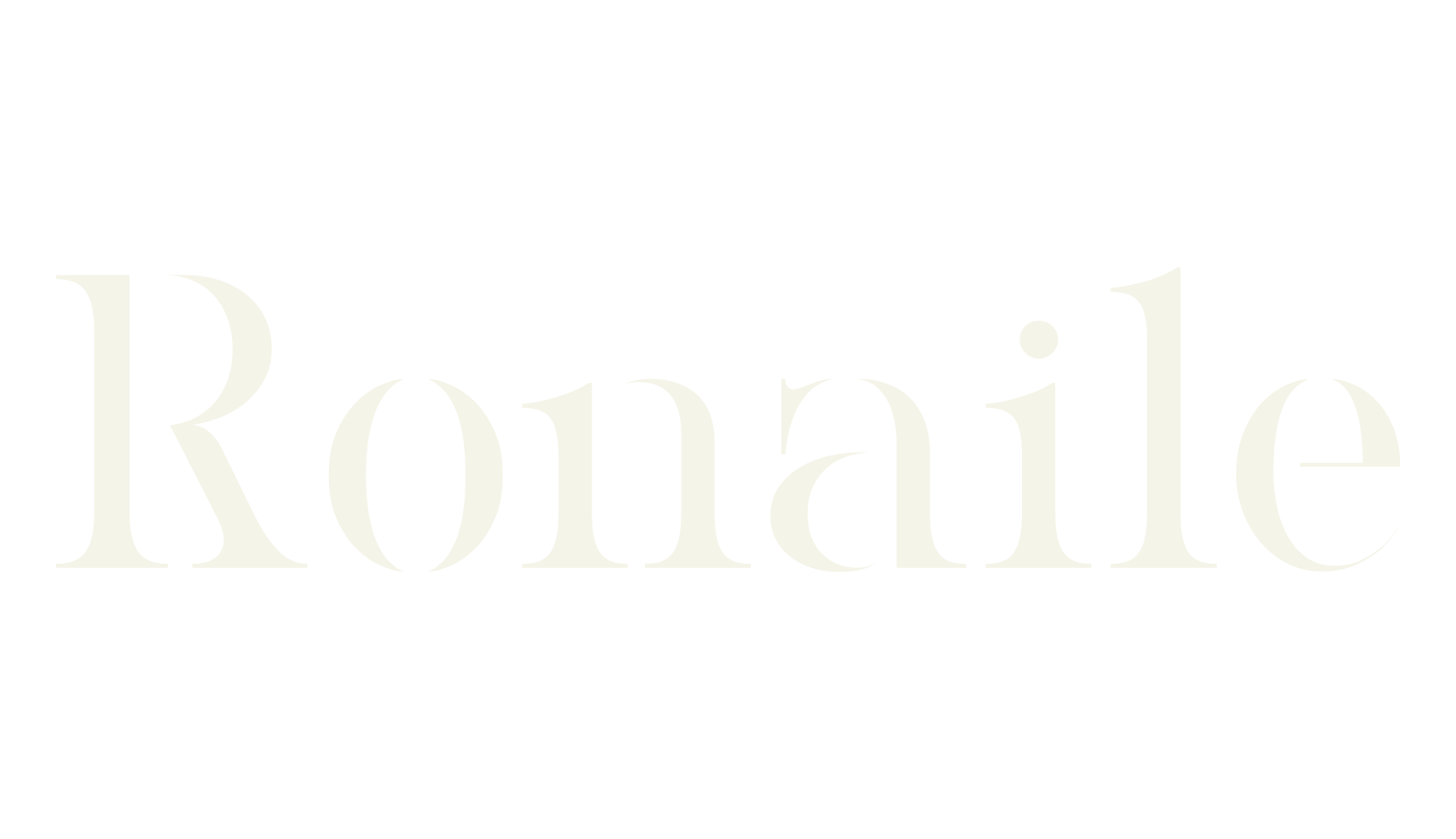 Ronaile, stencil font preview