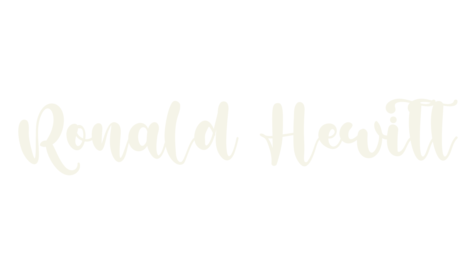 Ronald Hewitt, calligraphy font preview