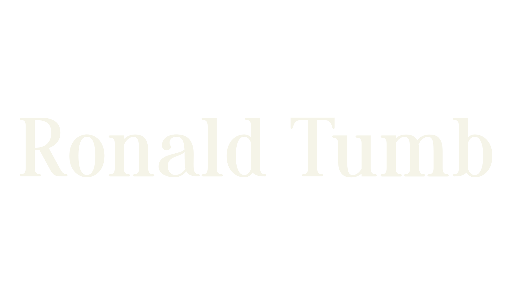 Ronald Tumb, serif font preview