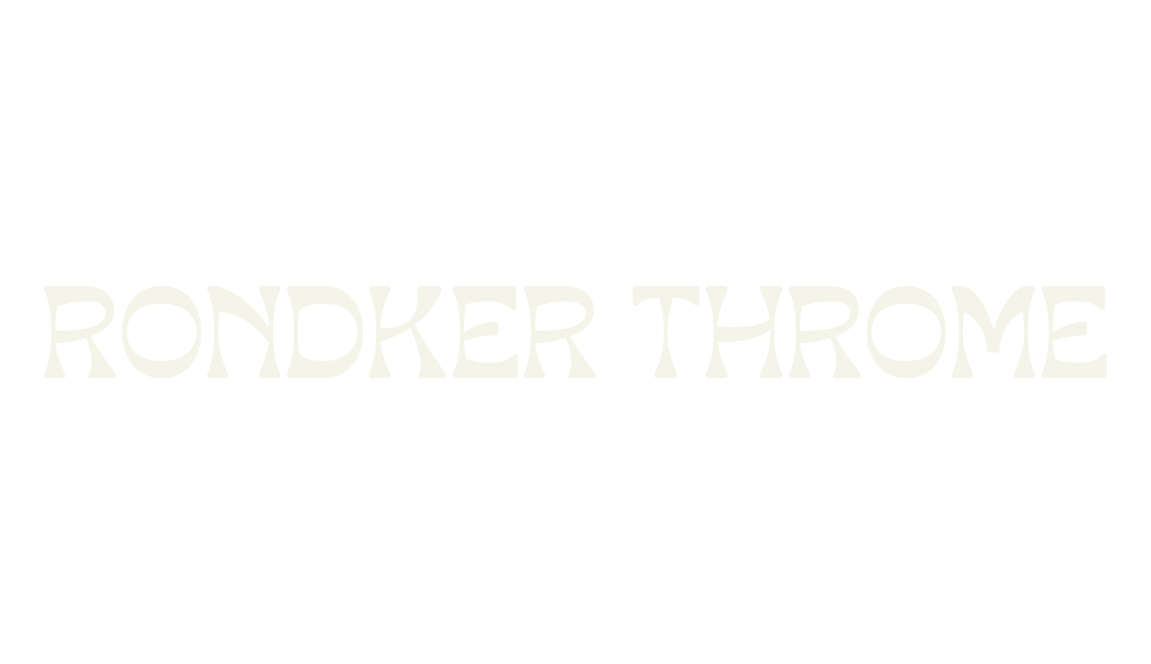 RONDKER THROME, serif font preview