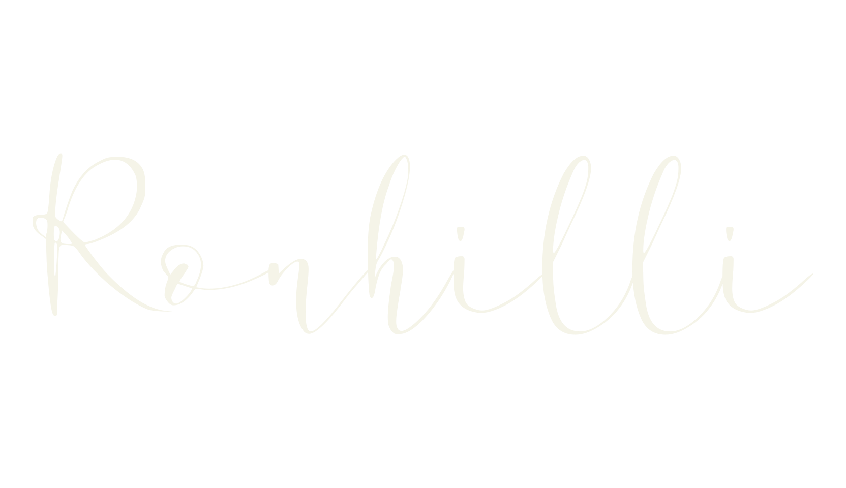 Ronhilli, calligraphy font preview