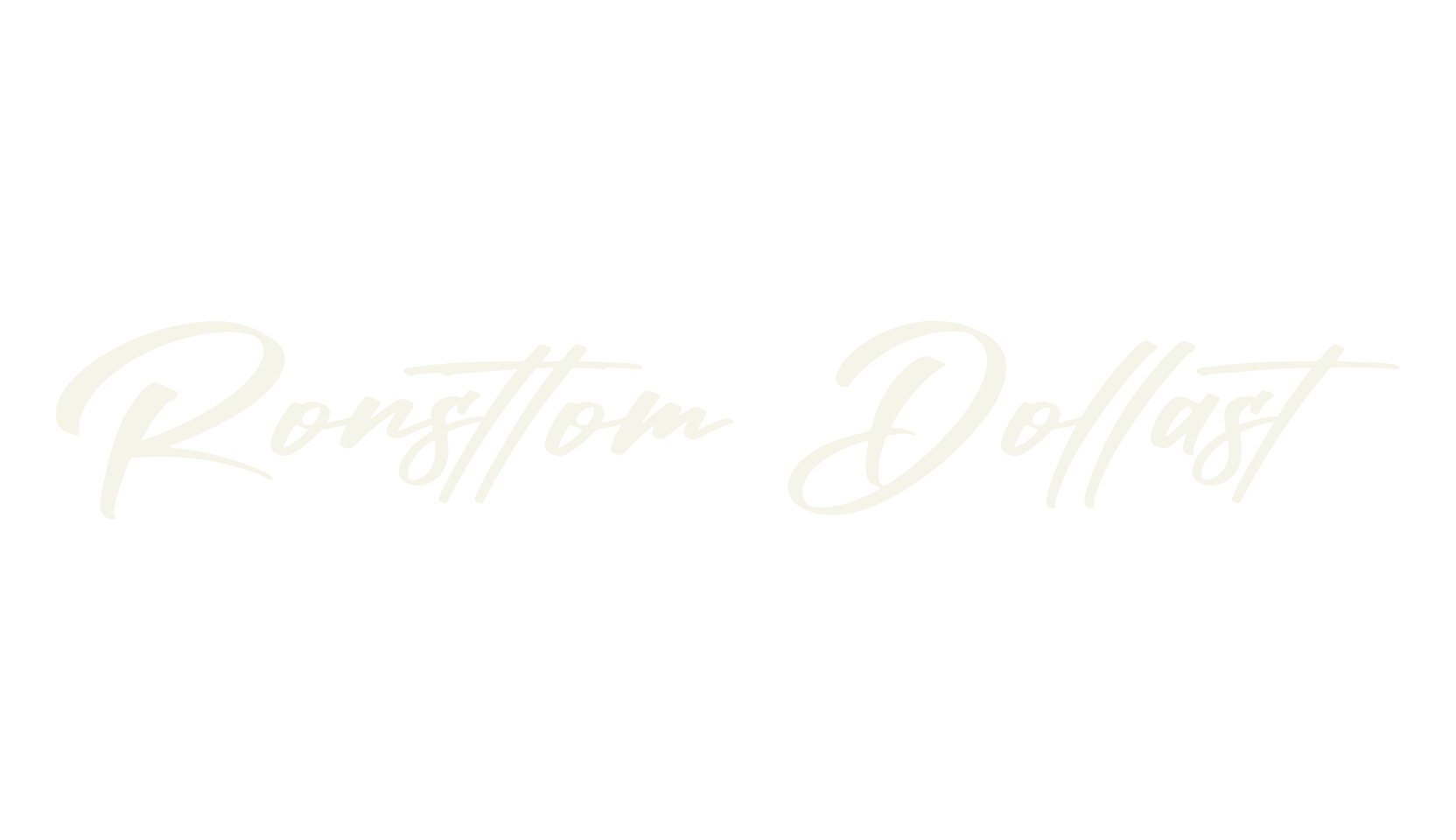 Ronsttom Dollast, script font preview