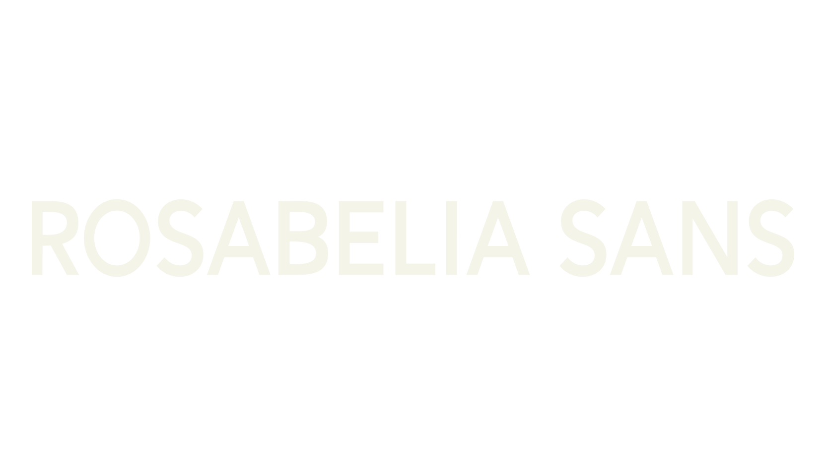 Rosabelia Sans, sans serif font preview