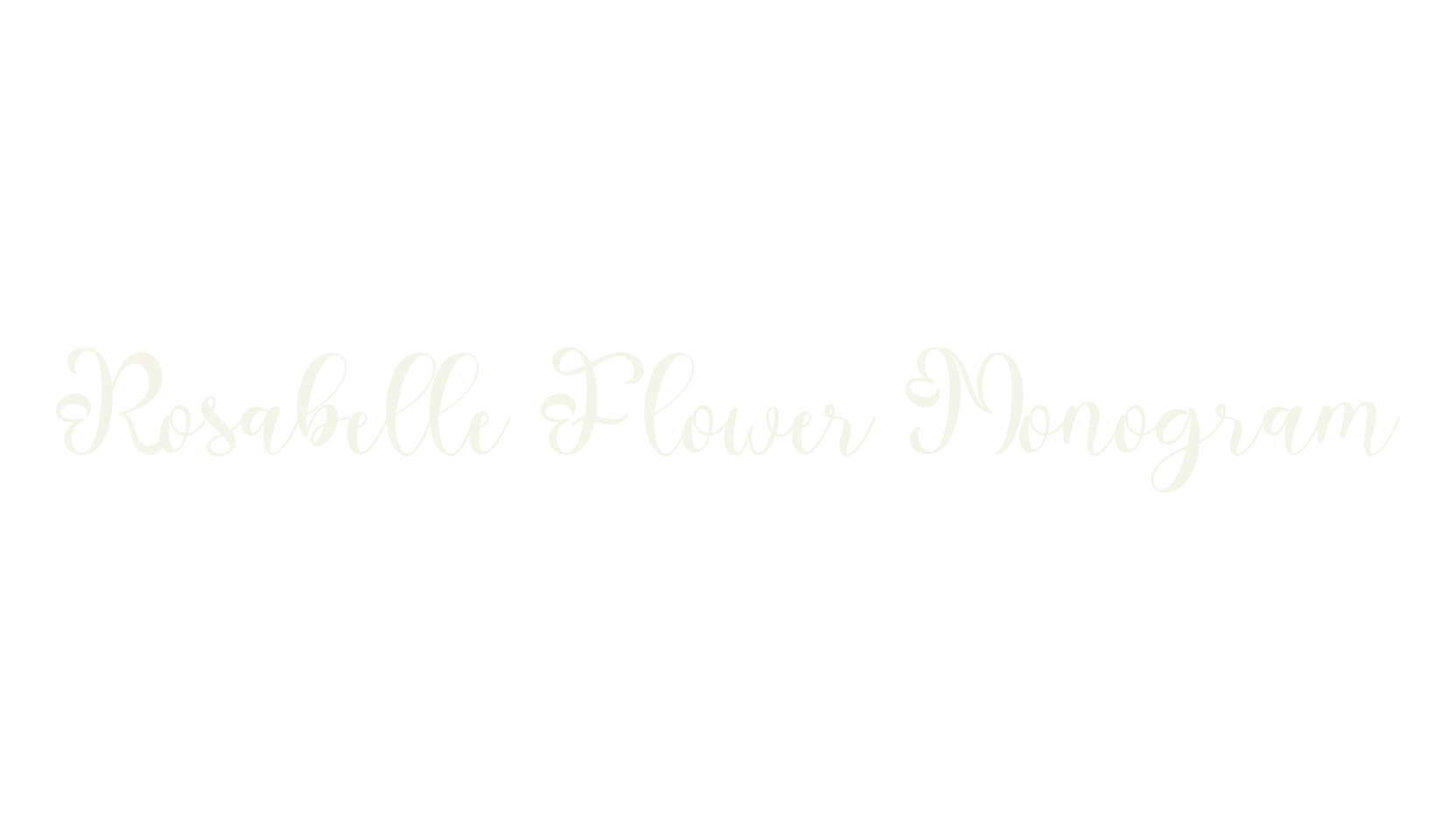 Rosabelle Flower Monogram, flower font preview