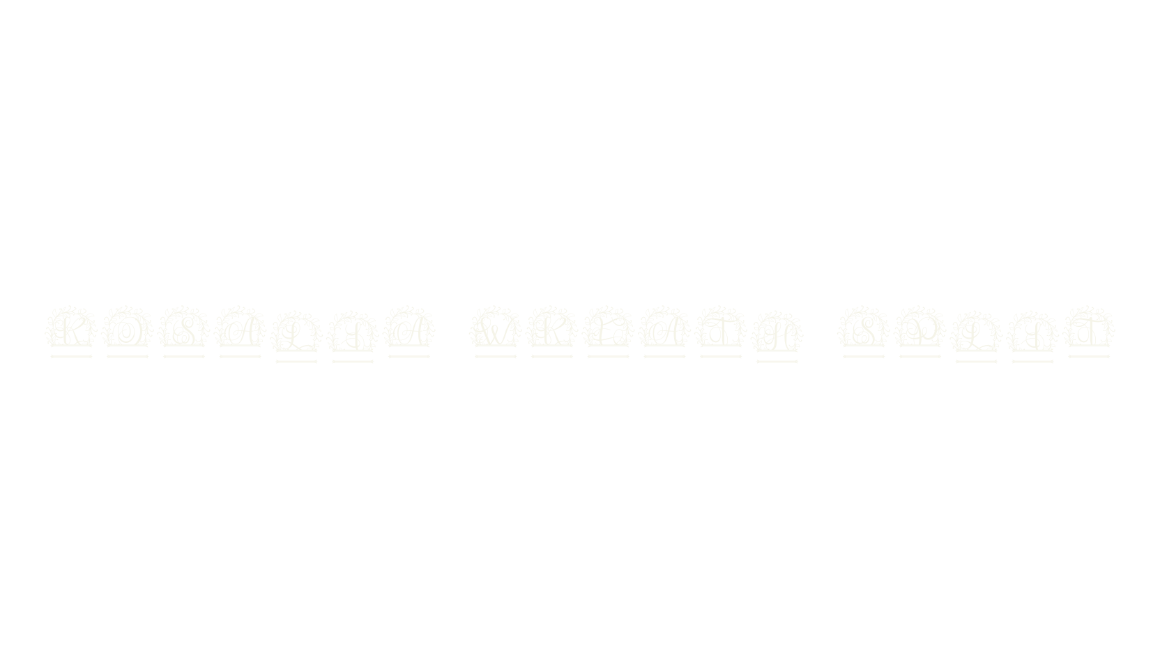 Rosalia Wreath Split, art deco font preview