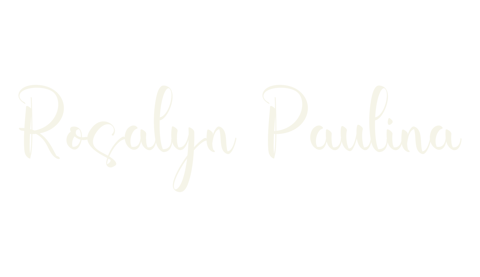 Rosalyn Paulina, calligraphy font preview