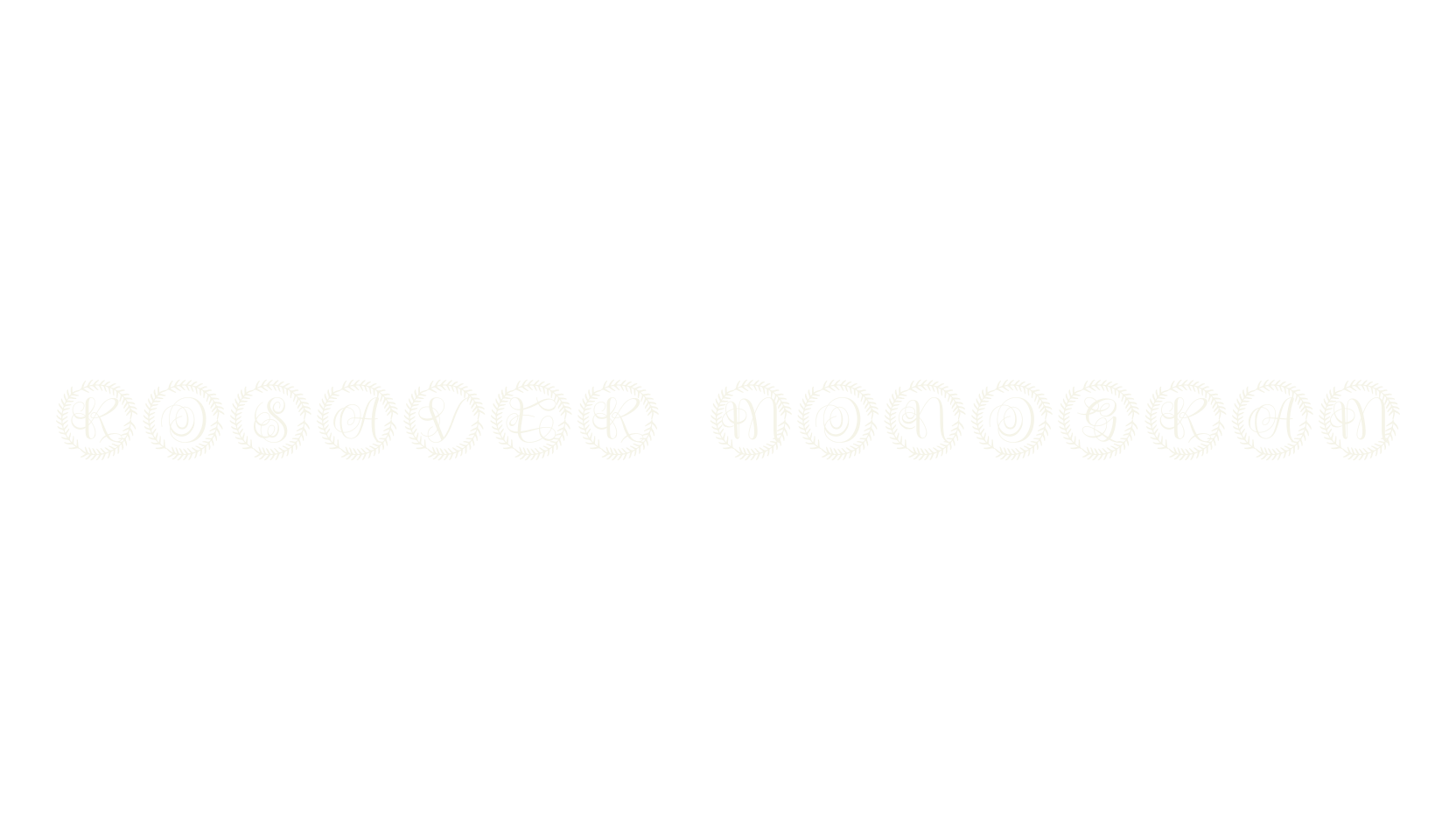 Rosaver Monogram, wedding font preview