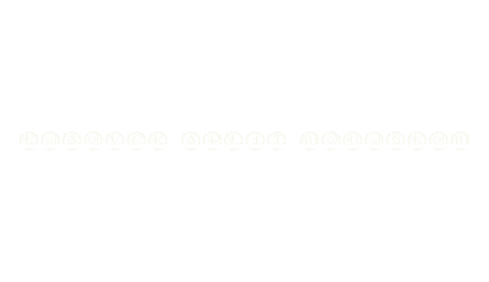 Rosaver Split Monogram, monogram font preview