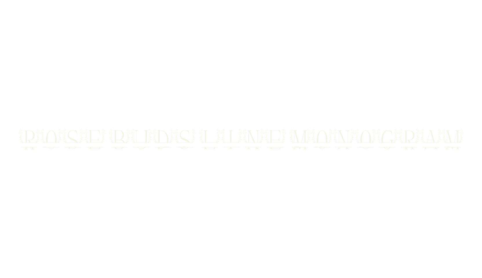 Rose Buds Line Monogram, monogram font preview