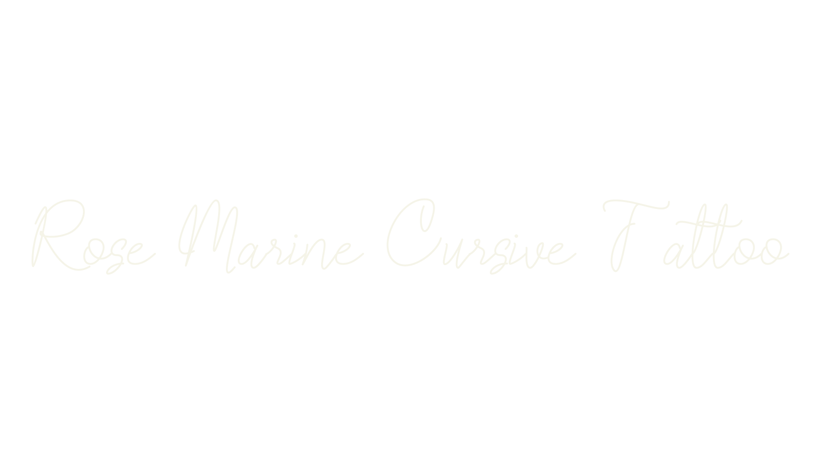 Rose Marine Cursive Tattoo, fashion sign font preview