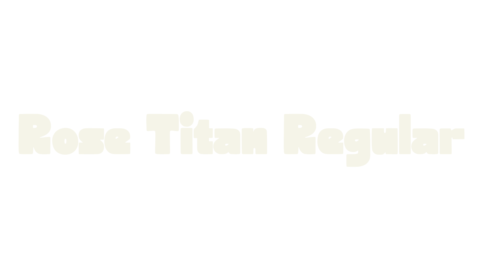 Rose Titan Regular, retro font preview