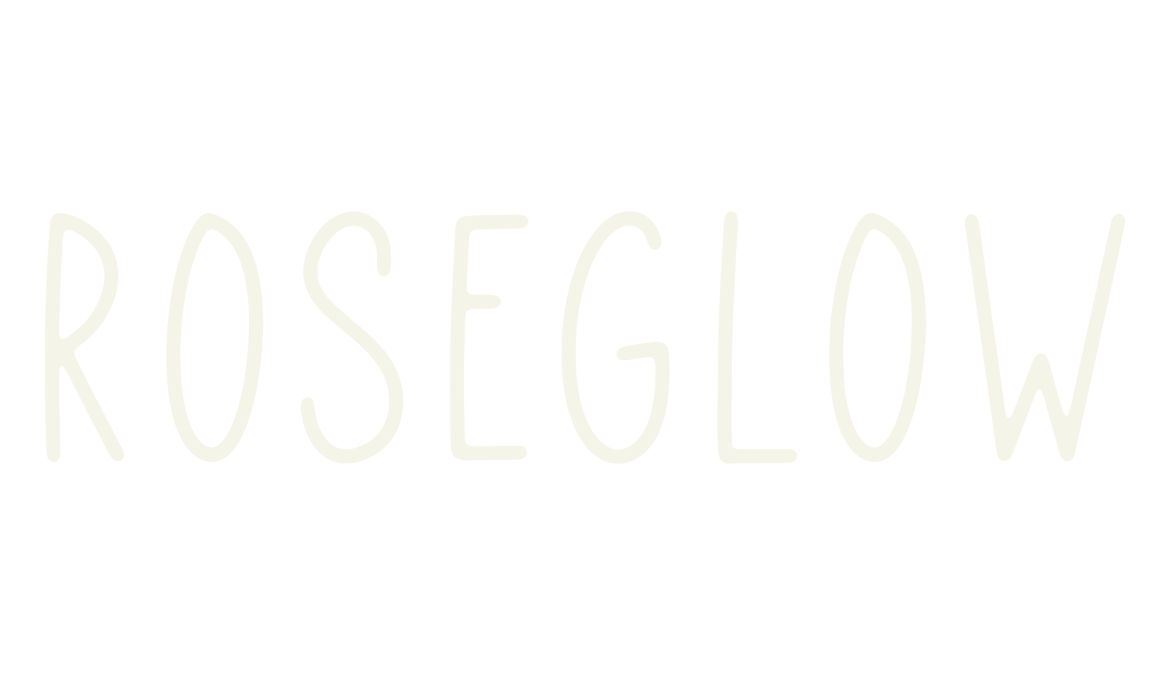 Roseglow, doodles font preview