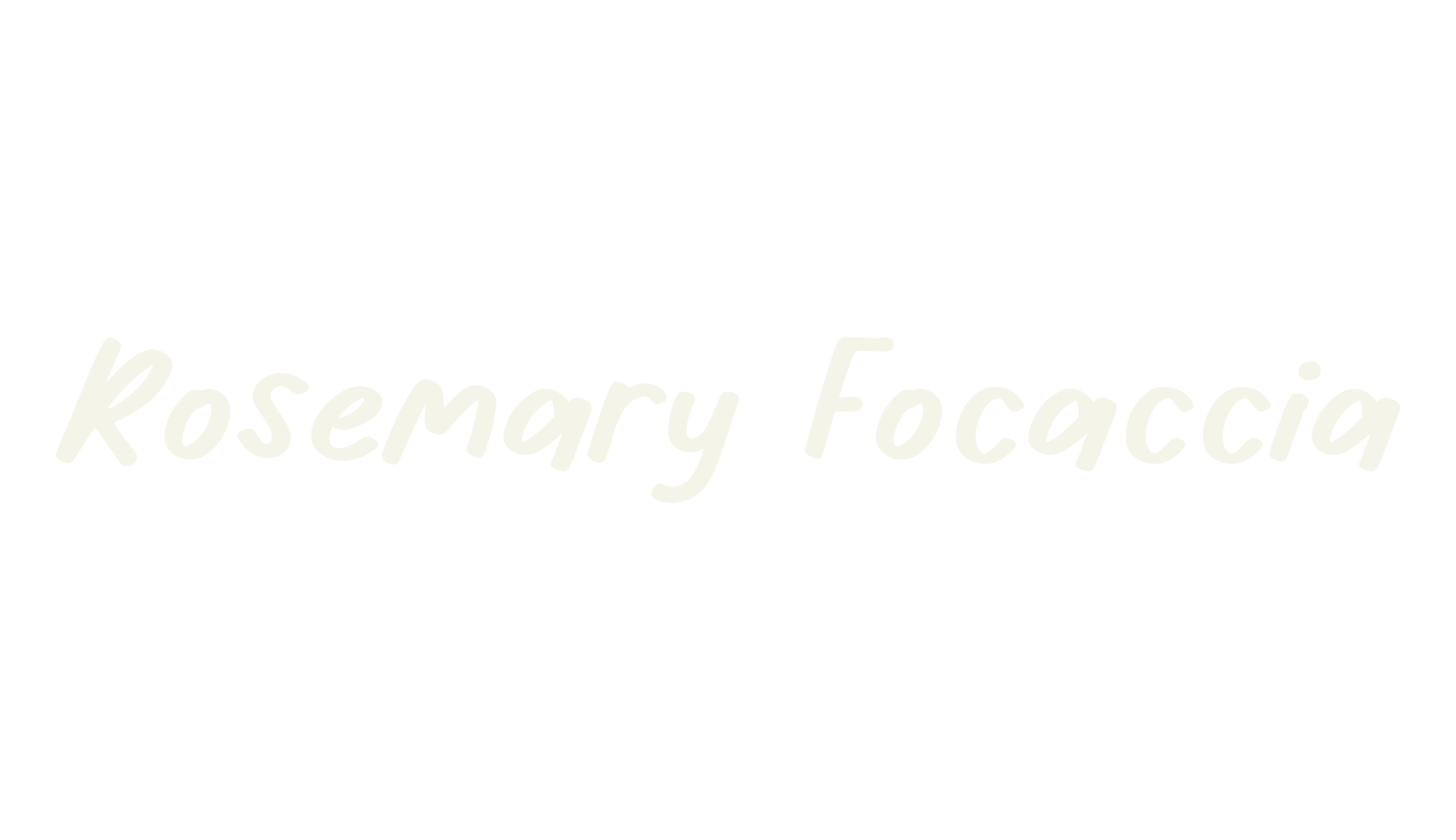 Rosemary Focaccia, handwriting font preview