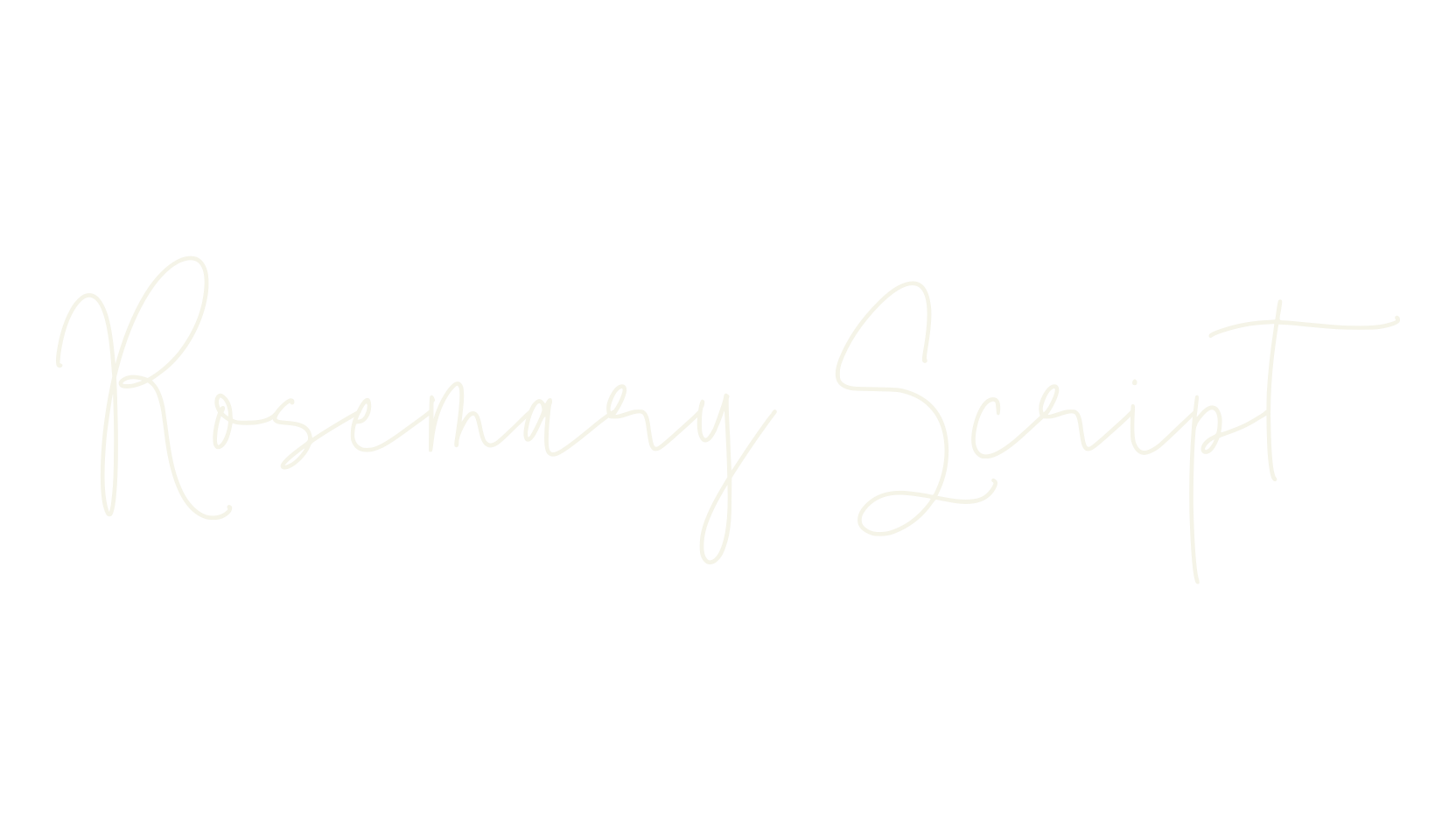 Rosemary Script, fashion script font preview