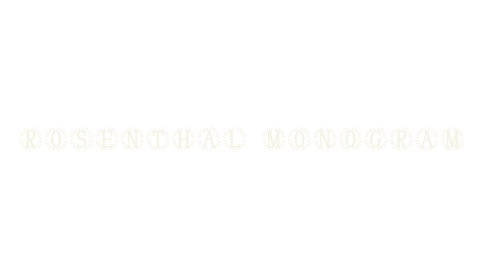 Rosenthal Monogram, monogram font preview