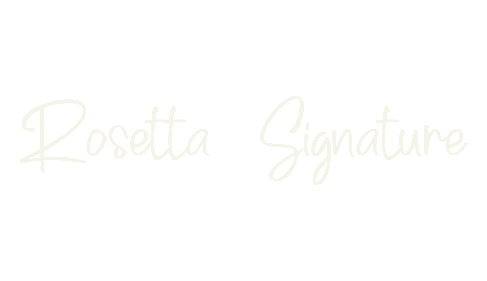 Rosetta Signature, signature font preview