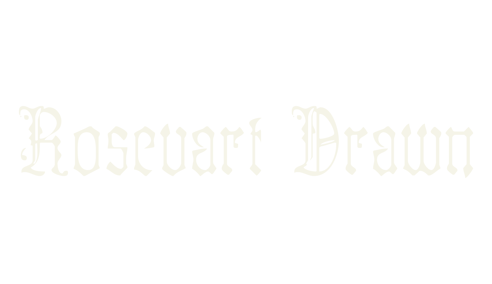 Rosevart Drawn, gothic font preview