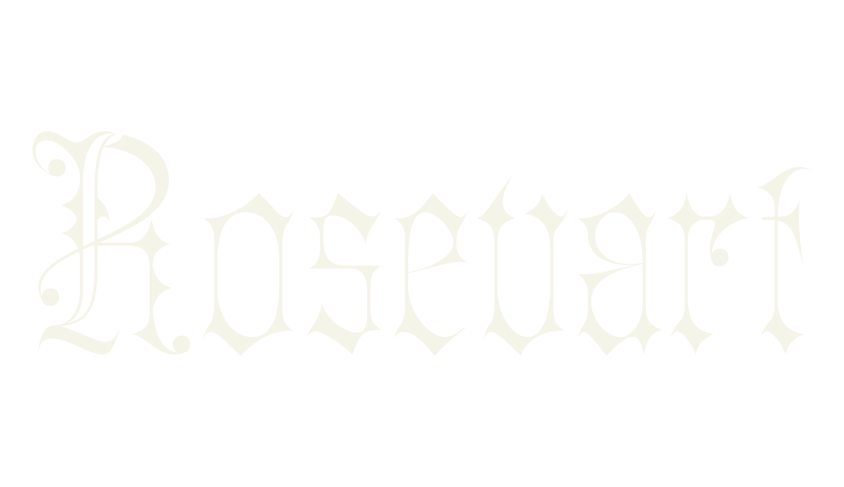 Rosevart, blackletter font preview