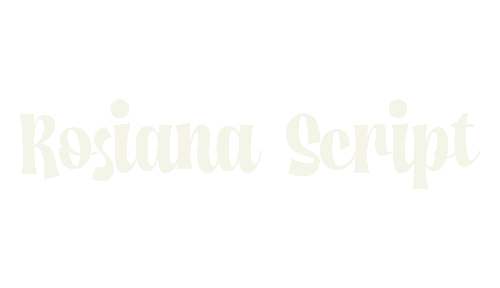Rosiana Script, cursive font preview