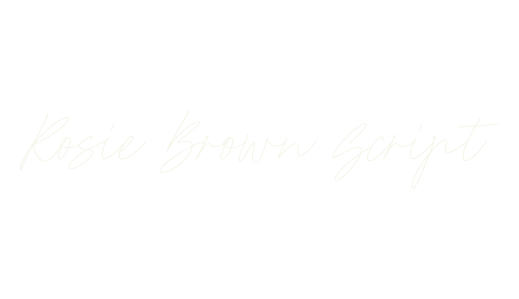 Rosie Brown Script, fashion script font preview