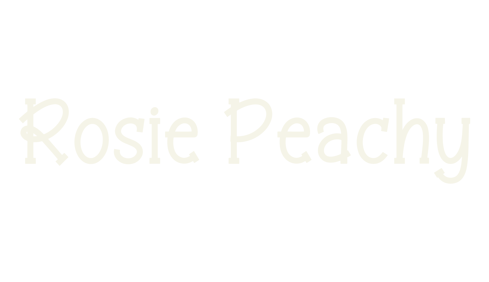 Rosie Peachy, cute font preview