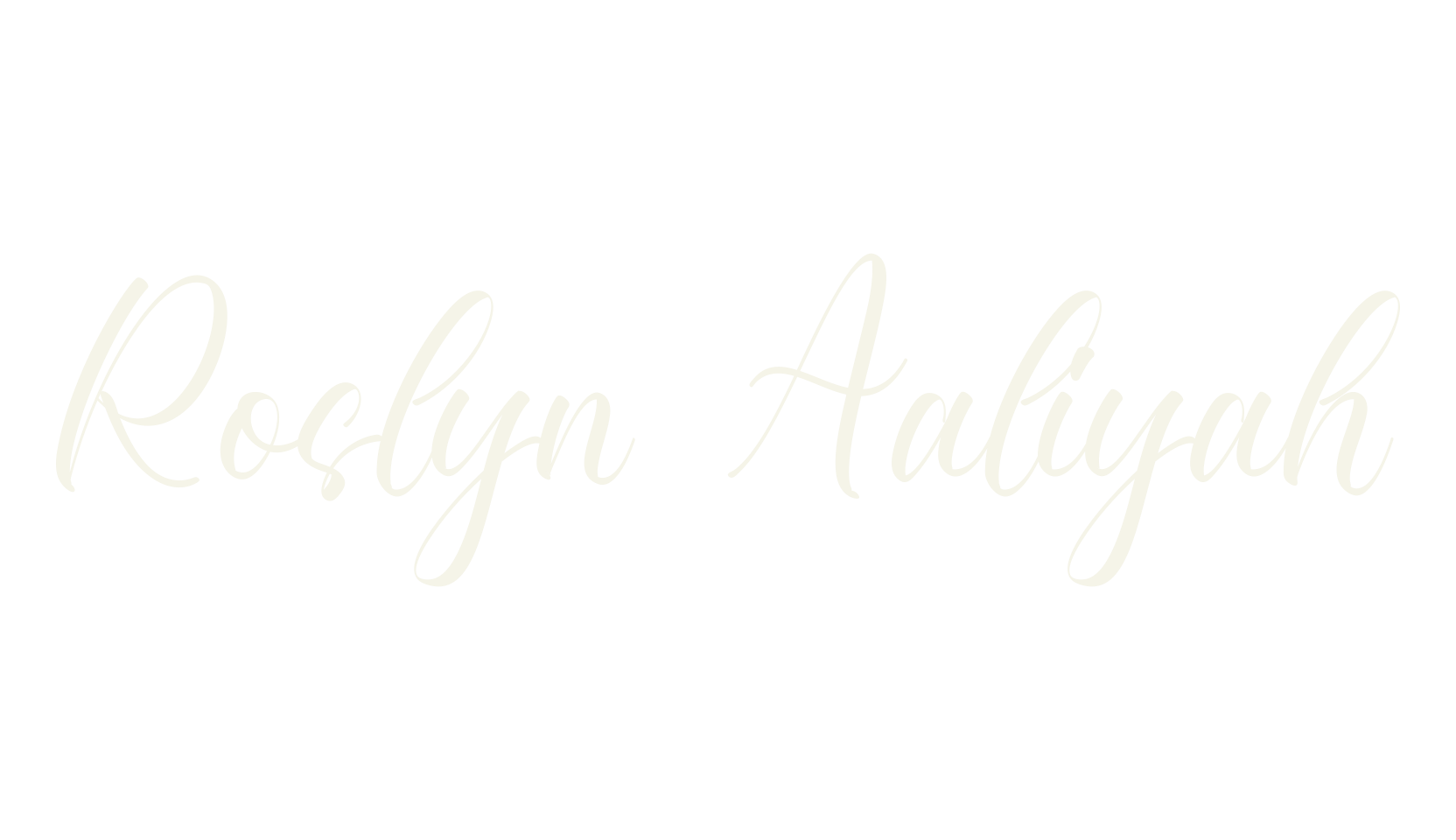 Roslyn Aaliyah, calligraphy font preview