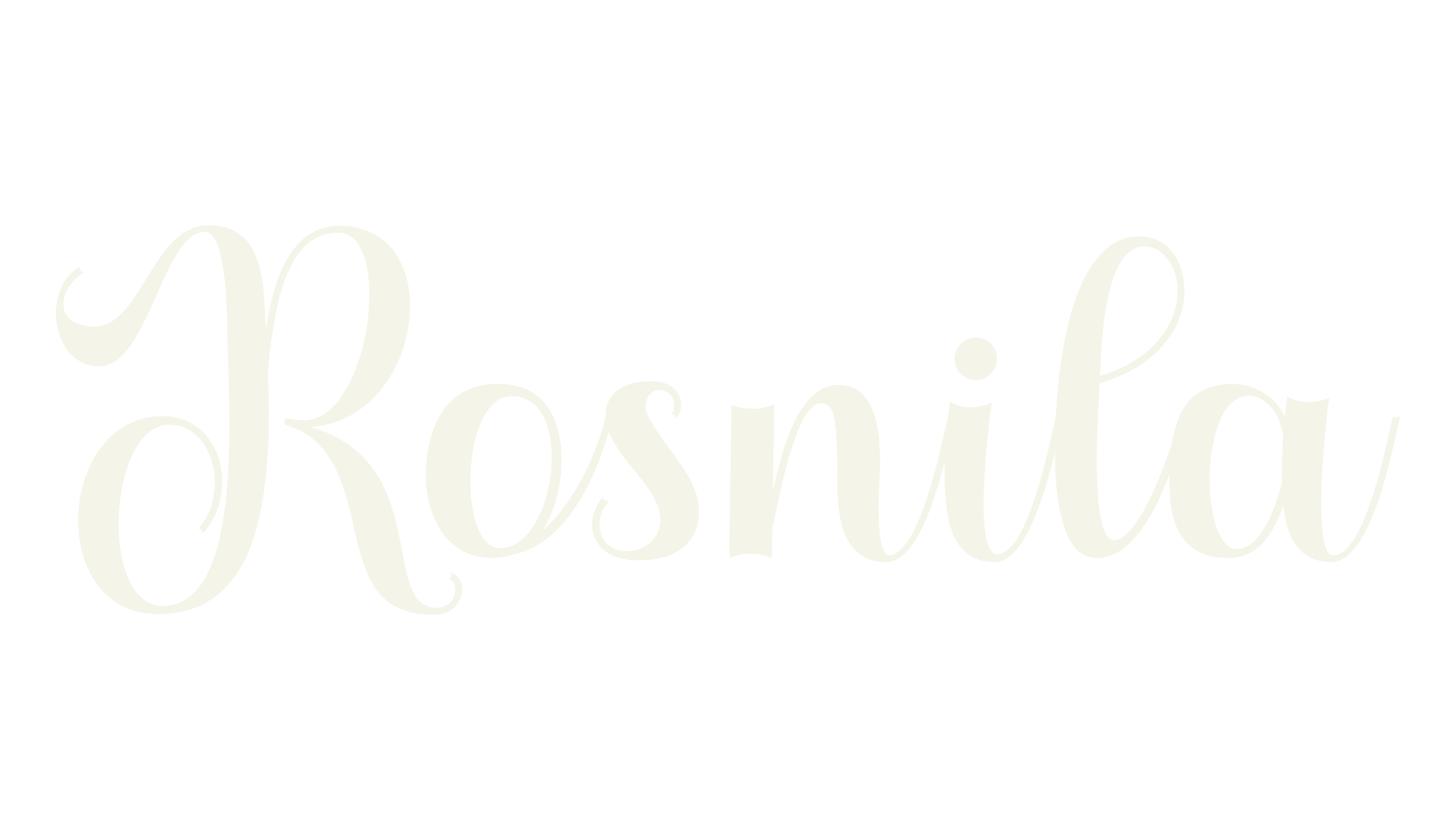 Rosnila, script font preview
