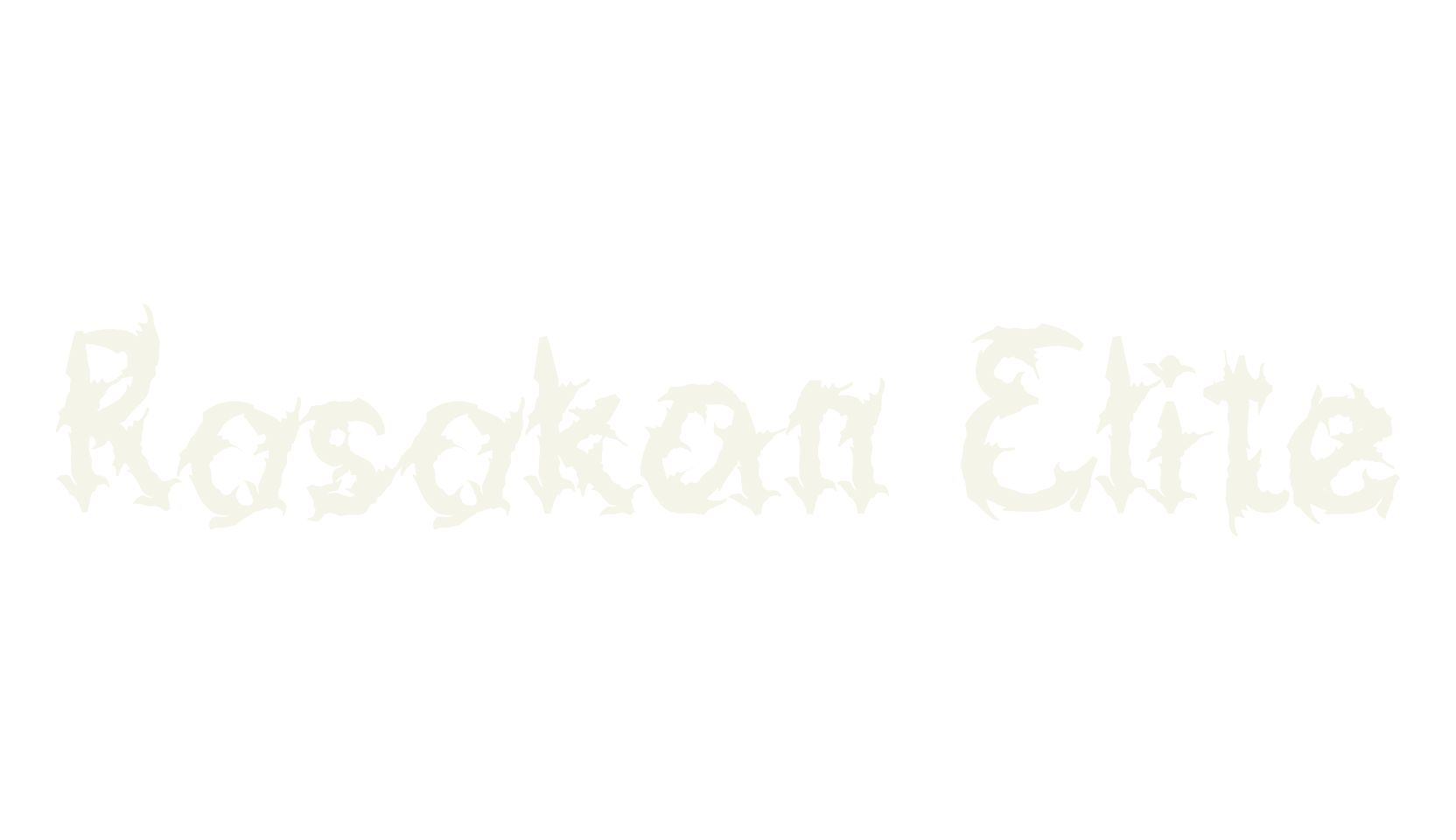 Rosokan Elite, clothing font preview