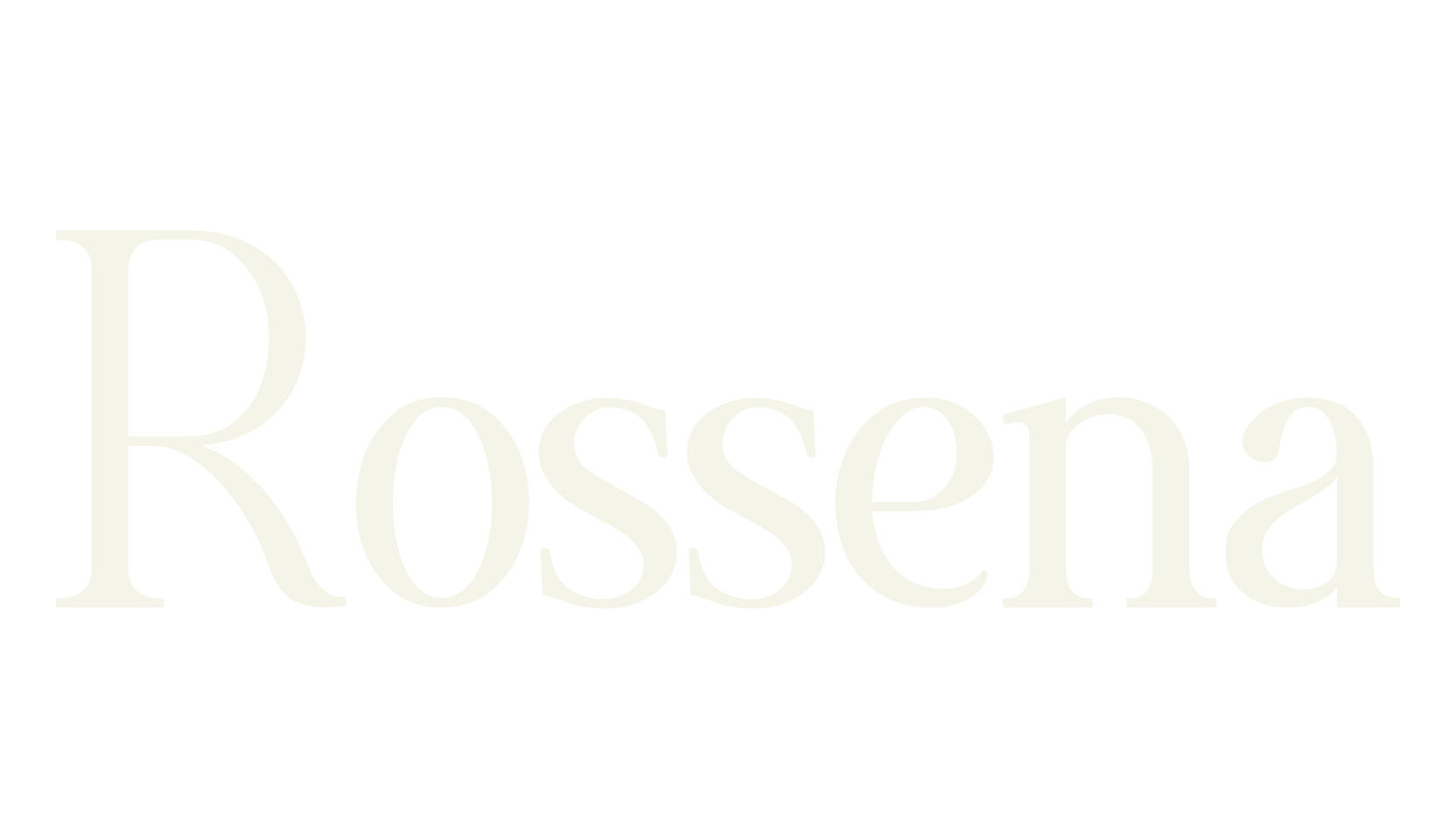 Rossena, serif font preview